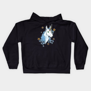 Star Unicorn Blue Kids Hoodie